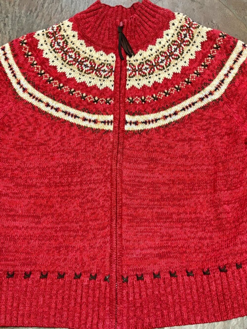 ~~Vintage TIARA INTERNATIONAL Women's M Zip Up Cardigan Sweater..VGUC!!!